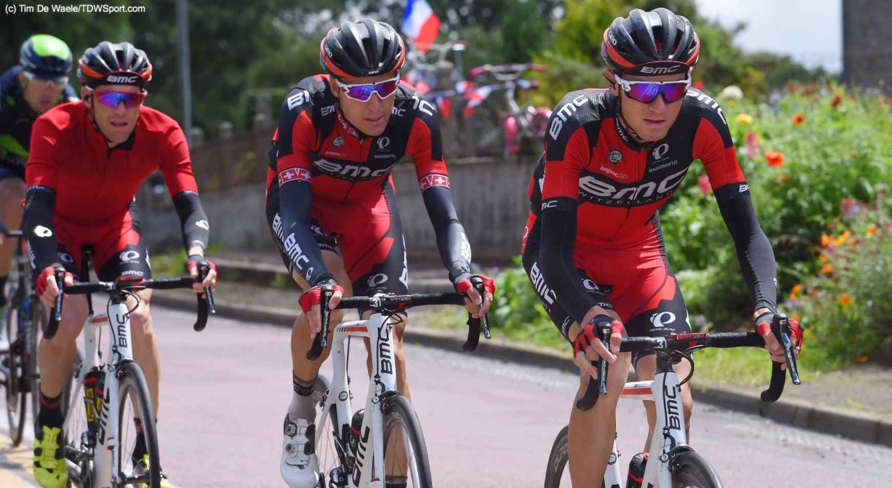Cycling: 103th Tour de France 2016 / Stage 2 Damiano CARUSO (ITA)/ Michael SCHAR (SUI)/ BMC RACING TEAM (USA)/ Saint-Lo - Cherbourg-en-Cotentin (183km)/ TDF / © Tim De Waele