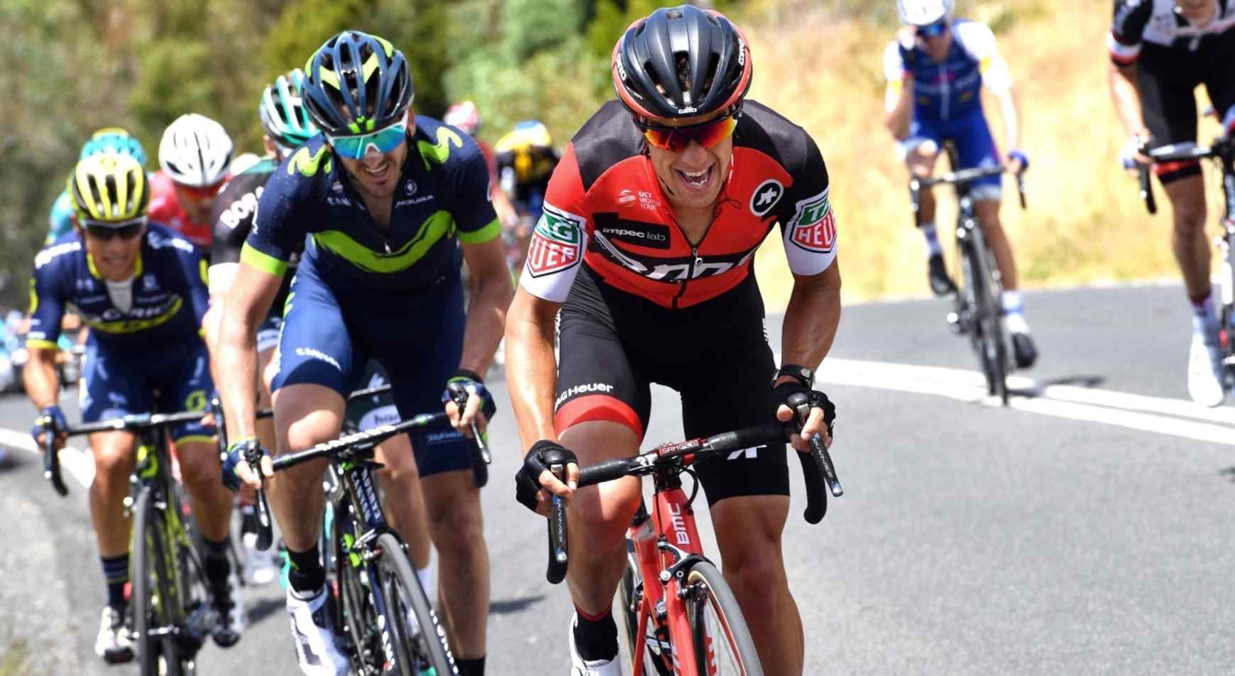 Cycling: 19th Santos Tour Down Under 2017/ Stage 2 - Men Richie PORTE (AUS)/ Gorka IZAGIRRE (ESP)/ Esteban CHAVES (COL)/  Stirling - Paracombe 395m (148,5km)/ Staging Connections Stage / Men / TDU / pool GW ©Tim De Waele